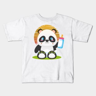 funny panda gift for baby Kids T-Shirt